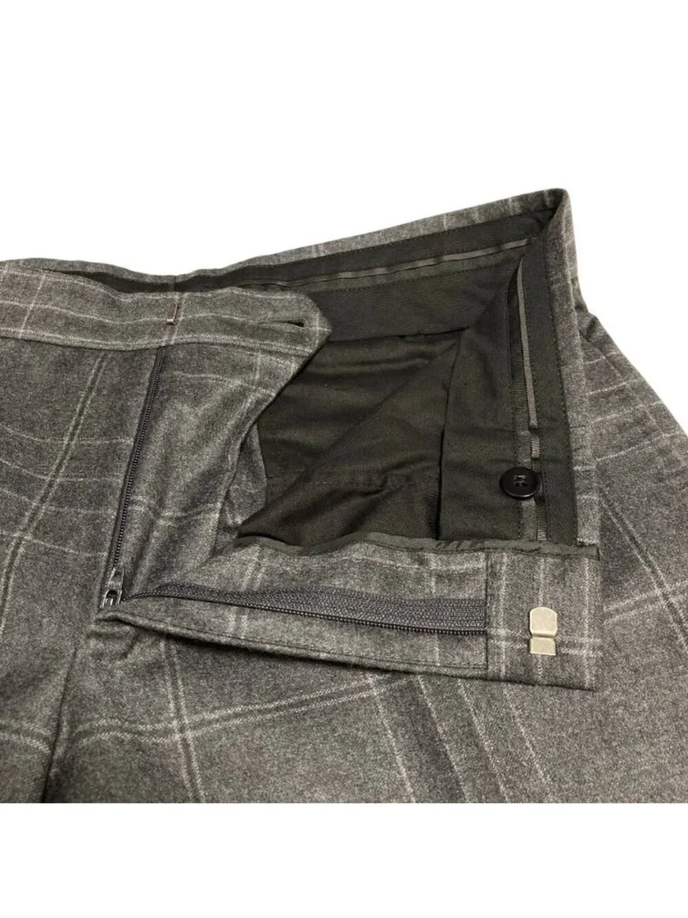 Gucci Plaid Tailored Jacket Trousers Pants Suit Set Gray